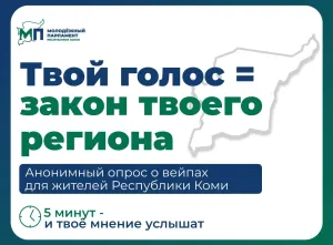 Молодёжный парламент Коми опрашивает жителей об ограничении продажи вейпов